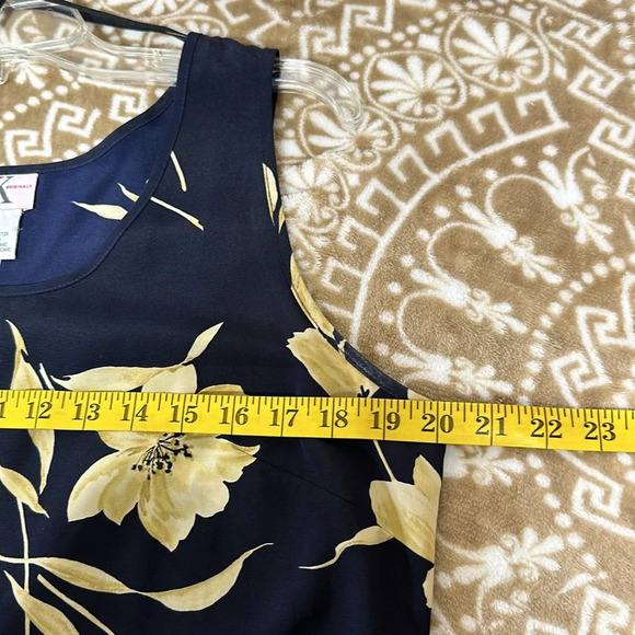 R&K Originals Blue with Yellow Floral Dress Sz10 - Picture 6 of 10